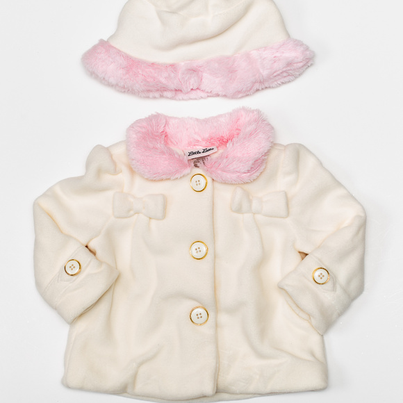 Little Lass Other - Little Lass Baby GIrl Pink Faux Fur w/ Hat Little Lass Other - Little Lass Baby GIrl Pink Faux Fur w/ Hat